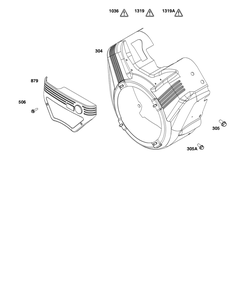 Blower Housing Group Diagram and Parts List for 356447-0036-B5 200000 - 399999 Briggs and Stratton Engine